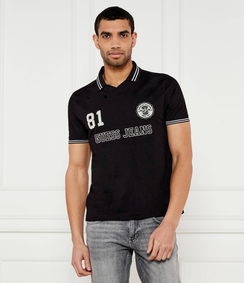 Поло REG SOCCER Guess Jeans - черный(M5GP46 K8FQ4)