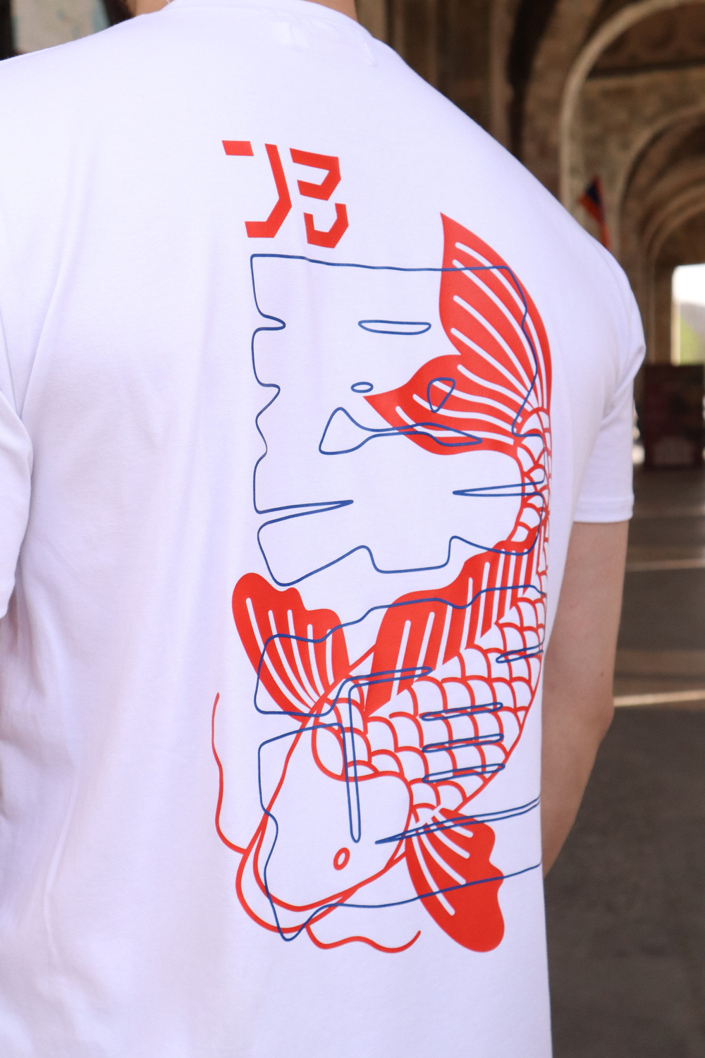 Футболка с принтом "Карпы Кои"