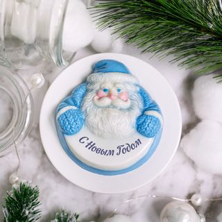 Дед Мороз под надпись, пластиковая форма для мыла