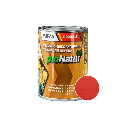 Decoself ПУФАС ProNatur Антисептик лессирующий для дерева Рябина 0,8л
