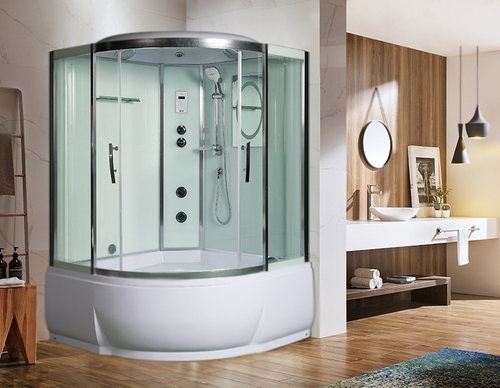 Душевой бокс WeltWasser WW500 Emmer 13555 135x135 10000003290 профиль Хром стекло прозрачное