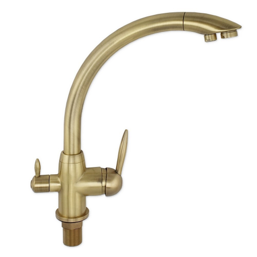 Смеситель для кухни MAGNUS бронза с подключением фильтра 8246