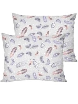 Постельное белье перкаль Сказка "Перышко" 2-спальное Наволочка 50х70 см 2 шт Простынь на резинке 160x200 см Пододеяльник 175x215 см