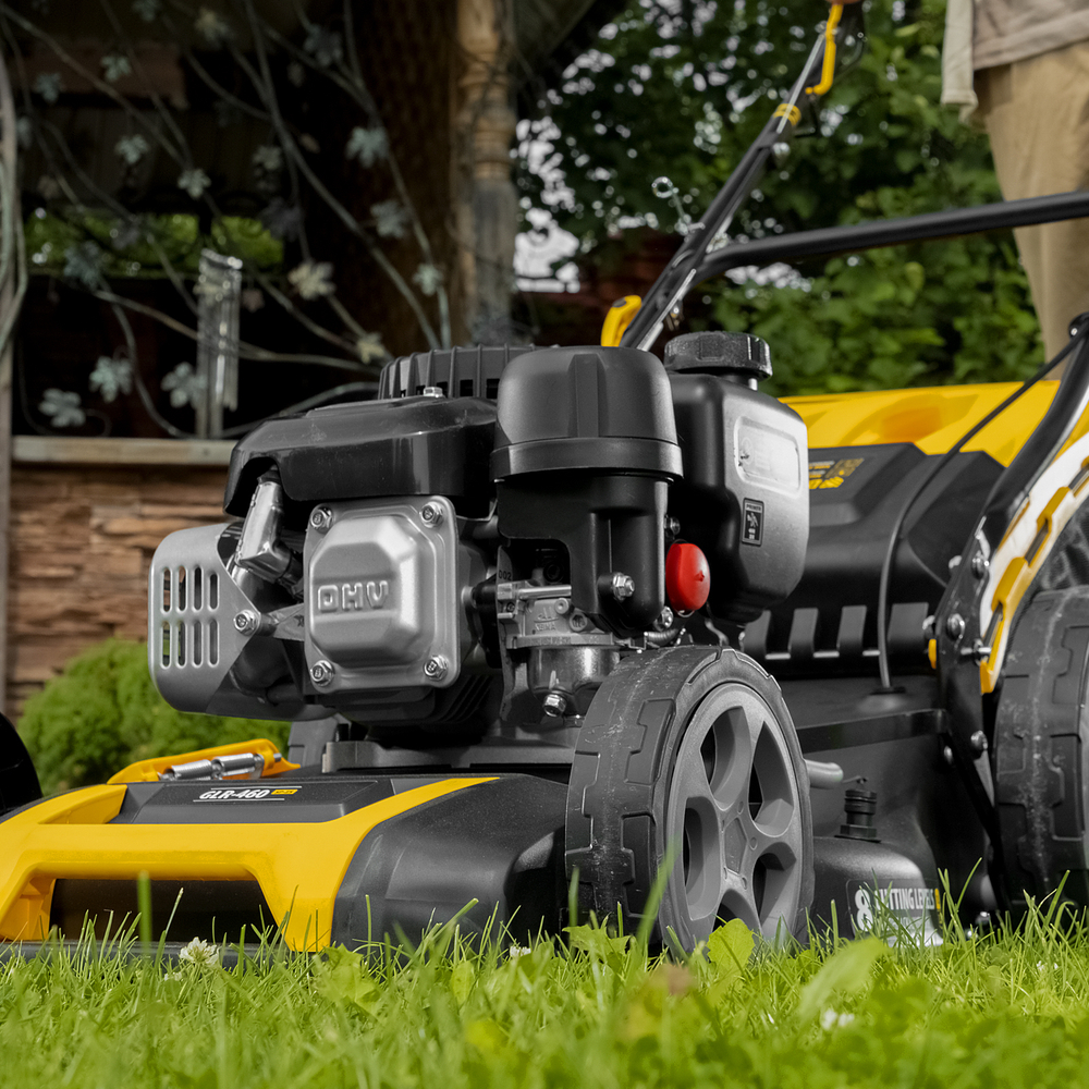 Газонокосилка бензиновая GLR-460SP-ZS, 149 см3, ширина 46 см, привод, травосборник 65 л// Denzel