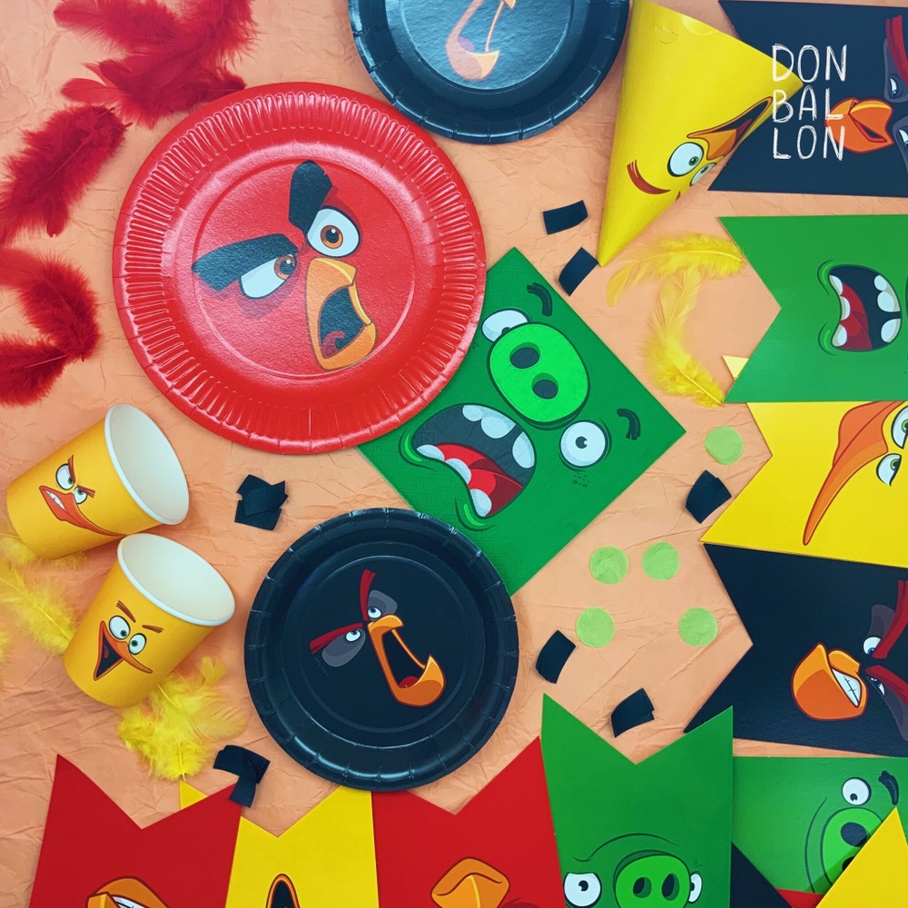 Шар (18''/46 см) Круг, Angry Birds, Красный