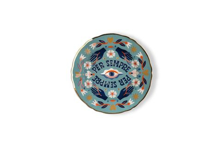 Тарелка d 16,5 см с надписью "Per Sempre", декор разноцветный, Love Party