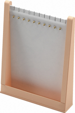 Подставка для 10 цепей/браслетов/вертикальная/крючки/прорези/ф.№4 (липучка)/170*40*230 мм.