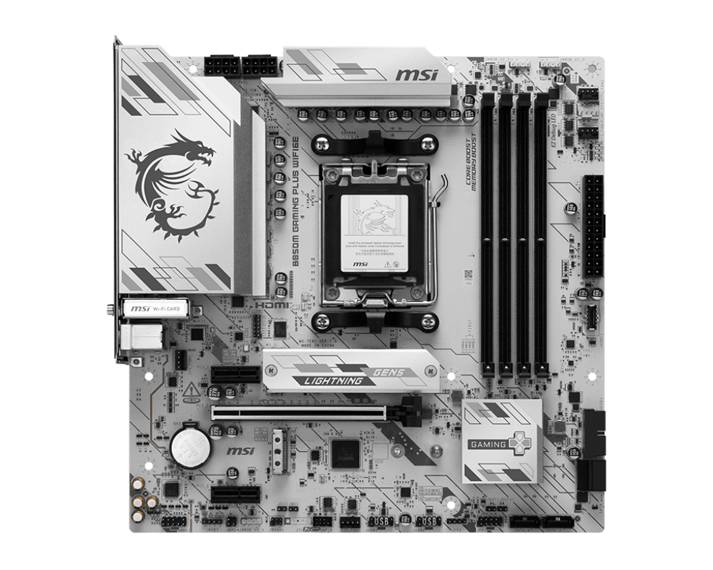 Материнская плата MSI B850M GAMING PLUS WIFI6E AM5 4xDDR5 4xSATA RAID 2xM.2 DP HDMI Type-C mATX