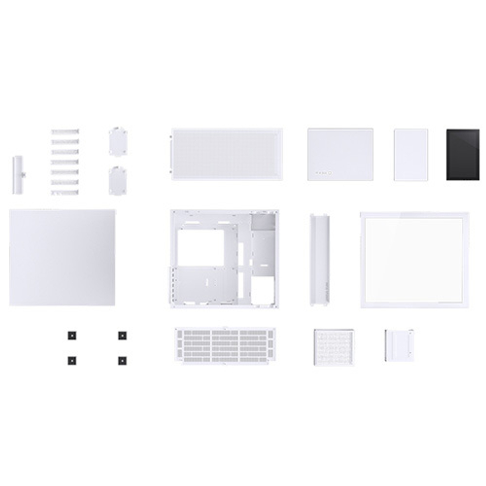 Корпус JONSBO D41 STD SC, 8" Color LCD, mini-ITX, micro-ATX, ATX, белый (без БП)