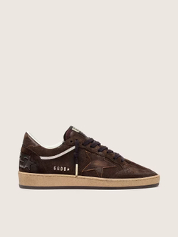 Men's Ball Star in brown suede with brown leather star