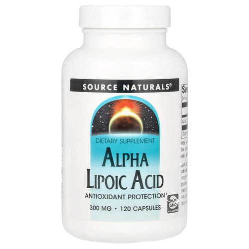 Source Naturals, Альфа-липоевая кислота, 300 мг, 120 капсул