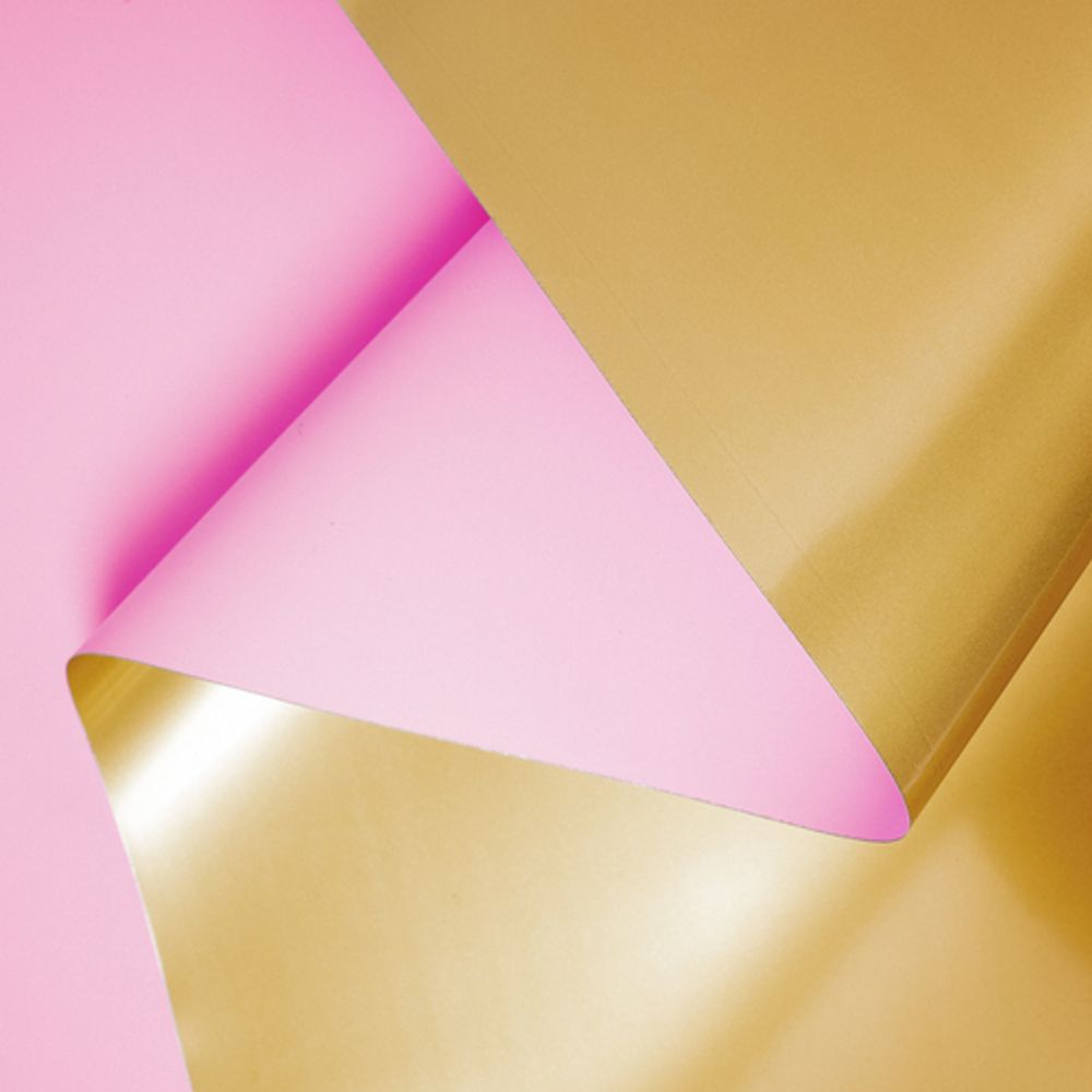 Пленка с золотой стороной (10м) РОЗОВЫЙ