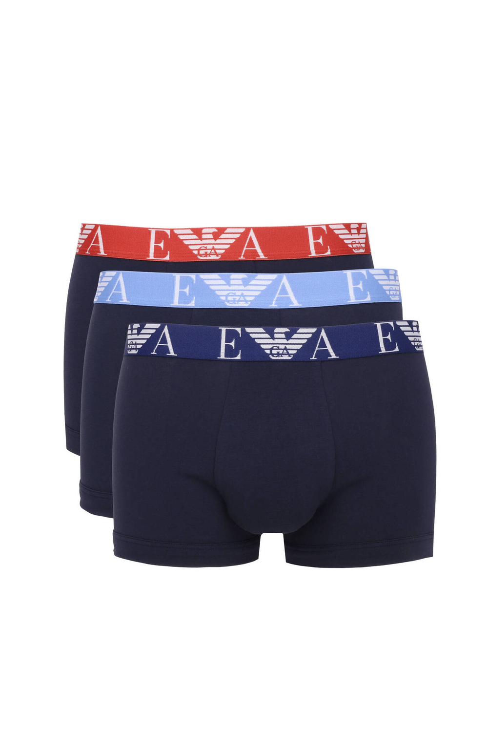 Трусики-боксеры 3шт. Emporio Armani - голубой(111357 4F715)