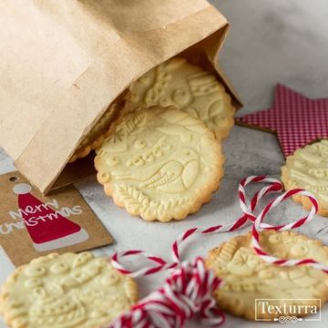 Малая скалка с узором Рождественские венки и падуб