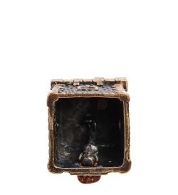 AM-2700 Колокольчик «Крепость Рыцарь с мечом» (латунь, янтарь)