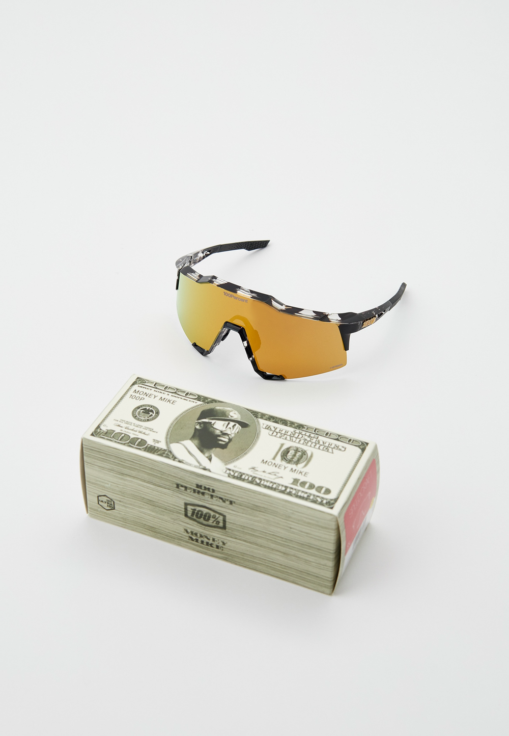 Спортивные очки 100% SPEEDCRAFT Money Mike 3 Polished Black Tortoise - HiPER 24K Gold Mirror Lens