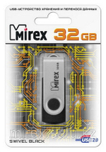 USB карта памяти 32ГБ Mirex Swivel Black (13600-FMURUS32)