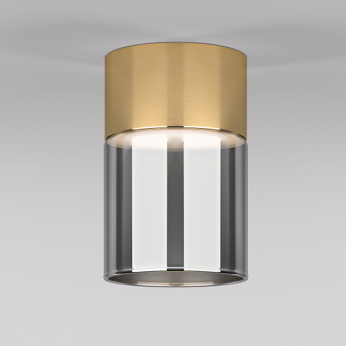 Накладной светодиодный светильник Elektrostandard Lumen 25047/LED 10W 4000К латунь/дымчатый