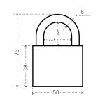 Замок навесной ВС2С-501 Черный (72,6) аллюр (02001077)