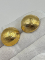 Серьги полусферы с брашировкой