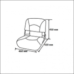 Сиденье пластмассовое складное с подложкой Deluxe All Weather Seat, бело-синее