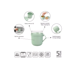 Brabantia - Кружка Make &amp; Take 600мл Jade Green / артикул   203862  / GTIN 8710755203862