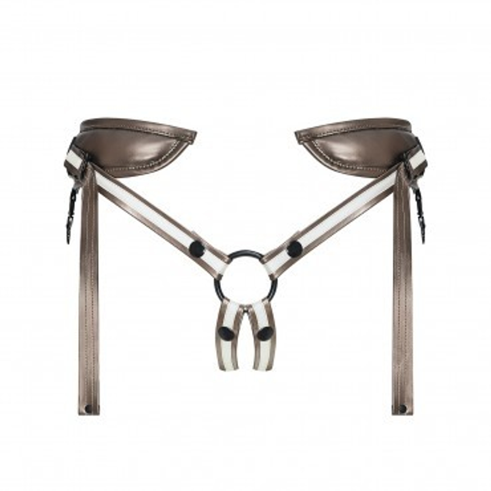 Пояс для страпона Strap-on-me Harnais Leather Desirous, эко-кожа