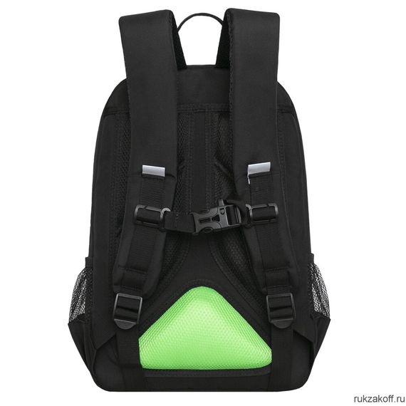 Çanta \ Bag \ RB-355-1 Рюкзак школьный (/4 черный - салатовый)