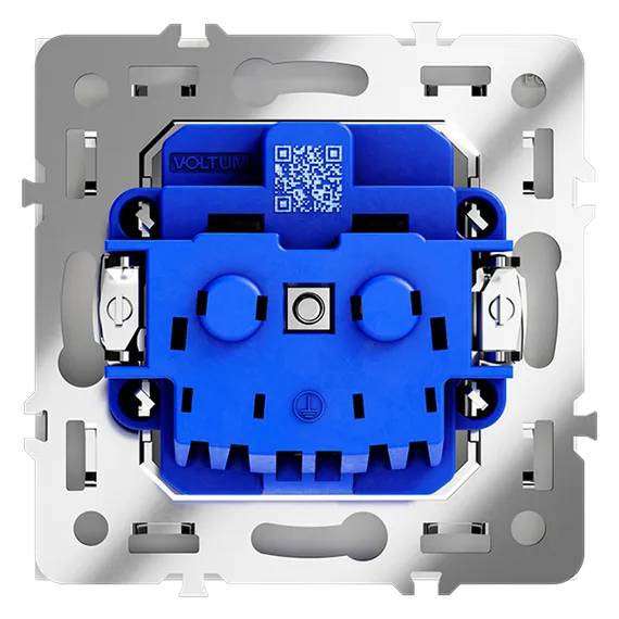 Розетка встраиваемая VOLTUM S70 с заземлением 16А, (белый матовый) vls040102