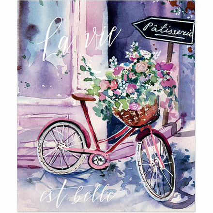 ТЕТРАДЬ ОБЩАЯ 48 ЛИСТОВ НА СКРЕПКЕ “Жизнь хороша. Акварельный винтаж”