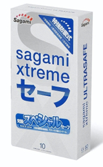 Презервативы Sagami Xtreme Ultrasafe с двойным количеством смазки - 10 шт. (Цвет: прозрачный)