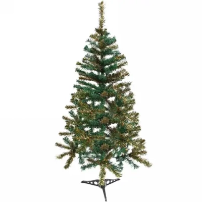 Ёлка «Золотая дымка» 150 см, ПВХ зеленый с золотом (350 веток)