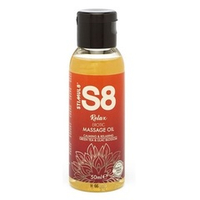 Массажное масло с ароматом зеленого чая и сирени Stimul8 S8 Massage Oil Relax 50мл