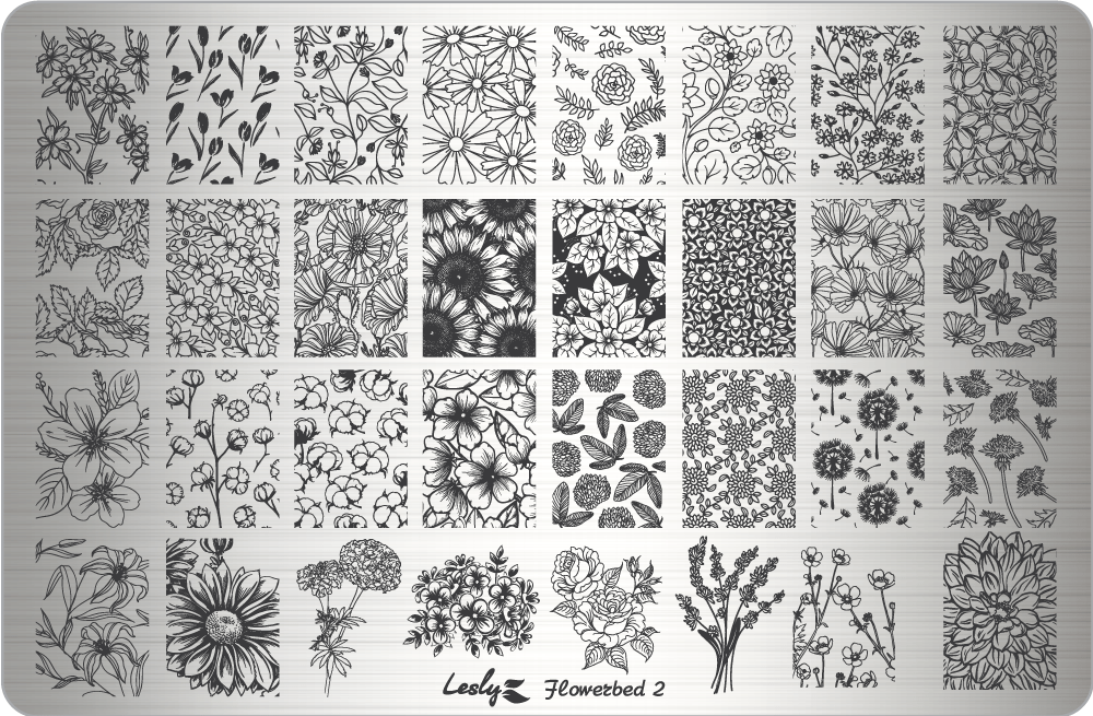 Плитки для стемпинга Lesly - Flowerbed 2