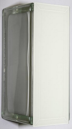 Торцевой элемент для стеклоблока молочный 19х8