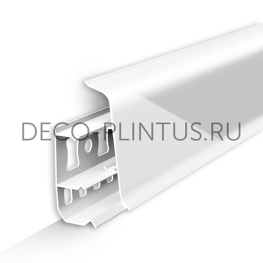 Плинтус Deconika 55 мм 001-Г Белый глянцевый (55х21х2200 мм)