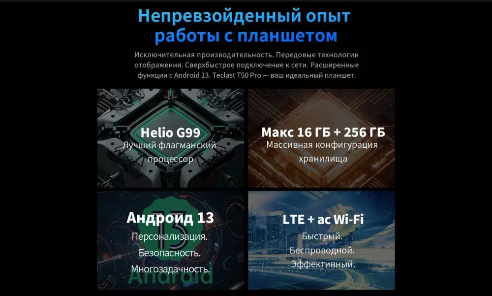Планшет Teclast T50 Pro, Серый
