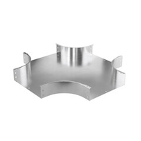 Ответвитель Х-образный 80х200, 1,5 мм, алюминий, в комплекте с крепежными элементами и соединительными пластинами, необходимыми длямонтажа