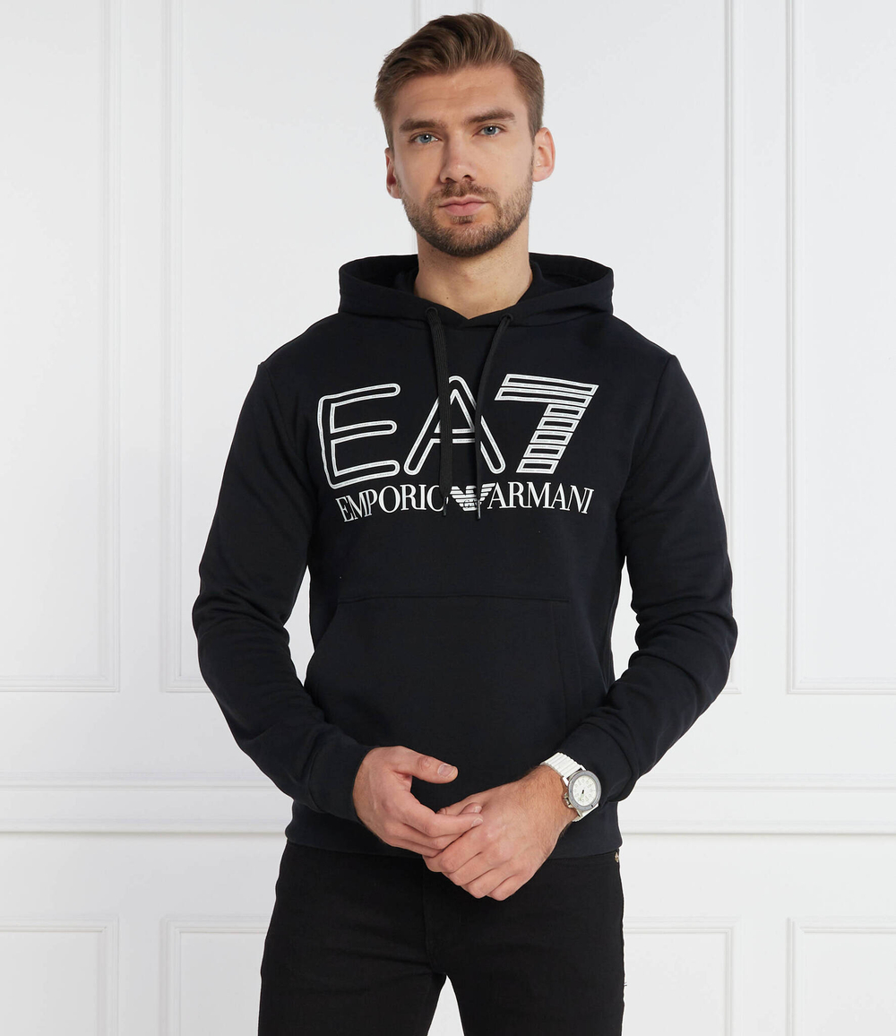 Худи EA7 - черный(6RPM09 PJSHZ)