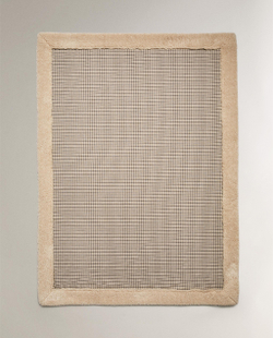 Zara Home плед из хлопка, экрю, в клетку