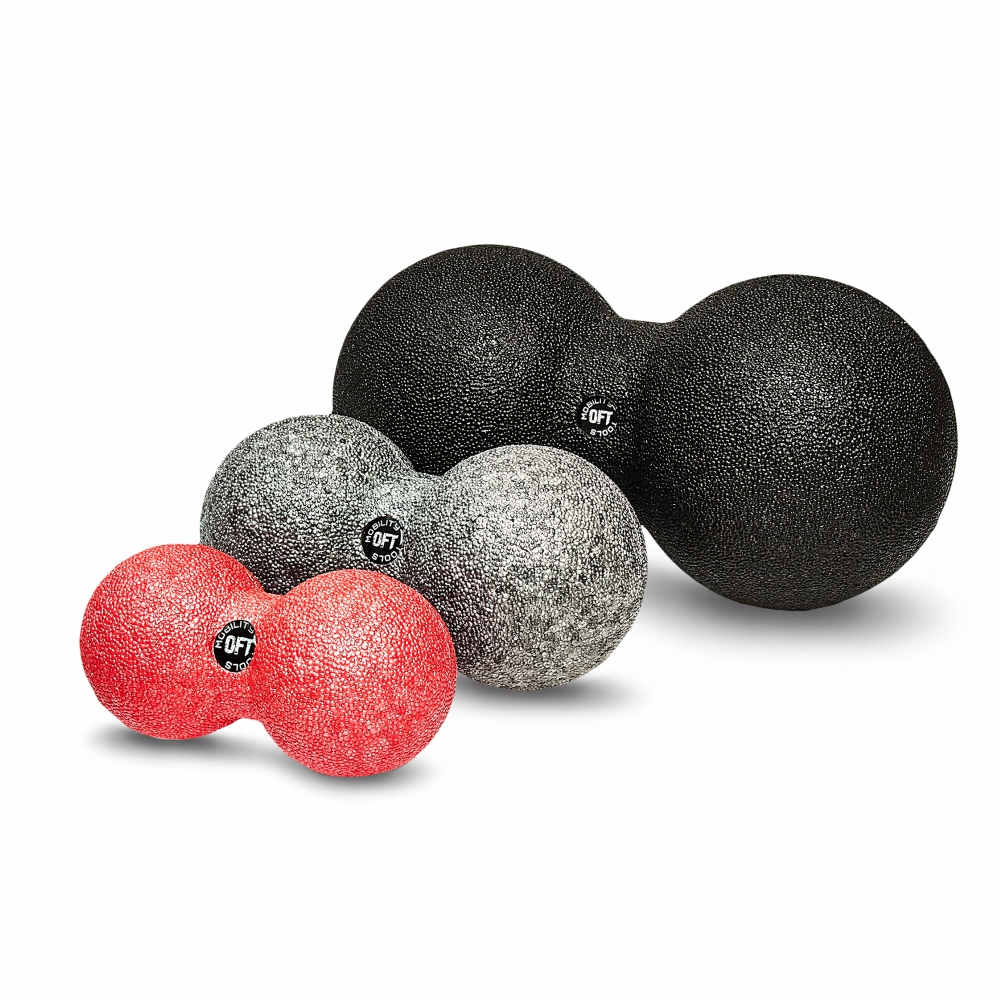 Шар массажный сдвоенный 24 х 12 см черный