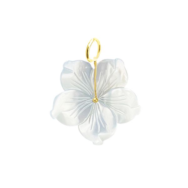 Подвеска Цветок из перламутра 27 мм
