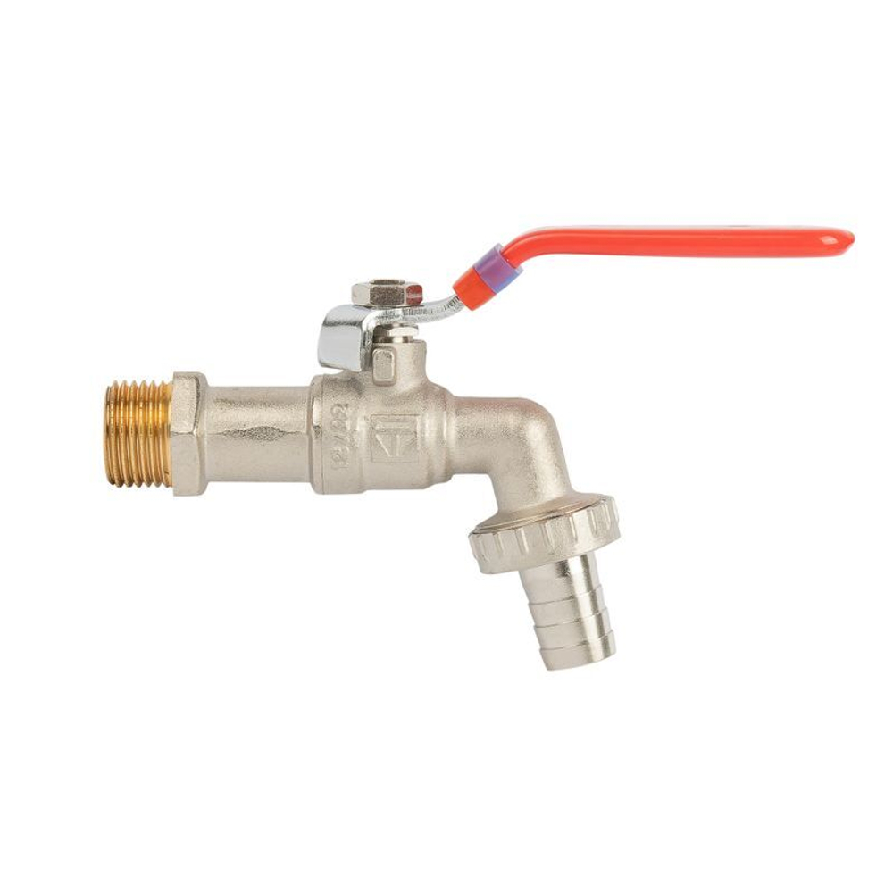 Кран шаровый со штуцером НР 1/2" ручка HLV