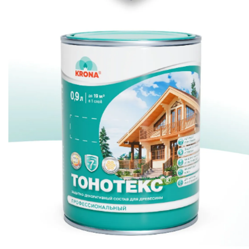 KRONA Состав защитно-декоративный Тонотекс махагон 0,9 л.
