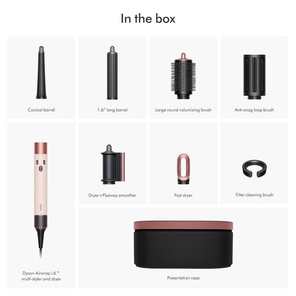 Фен-стайлер Dyson Airwrap i.d. Long HS08 Diffuse for Curly, Strawberry Bronze/Blush Pink