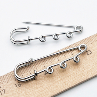 Основа для броши-булавки, сталь, 3 петли, размер 50*14 мм, цена за 1 шт