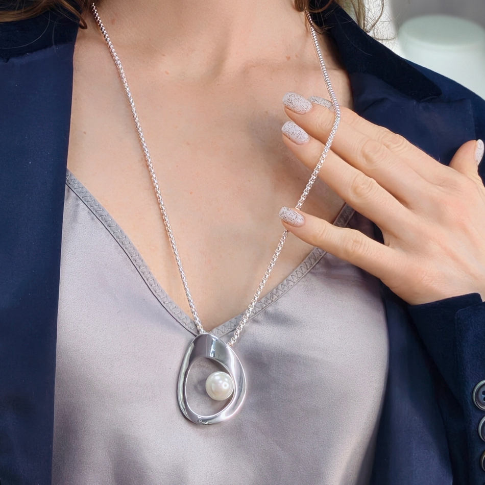 Колье Fiore Luna WHITE PEARL BBN13063-03 S