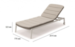 Шезлонг-лежак плетеный с матрасом Tagliamento Armona