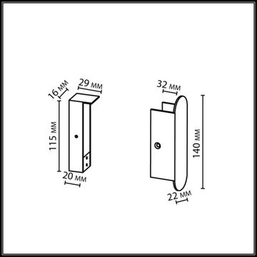 Фиксатор для накладного монтажа 7155/1F черный Fino Odeon Light