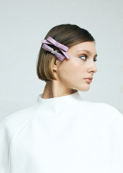 Бант "Стрекоза" XS сиреневый